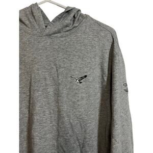 Straight Down Mens Medium Gray Lightweight Golf Hoodie Performance Pullover